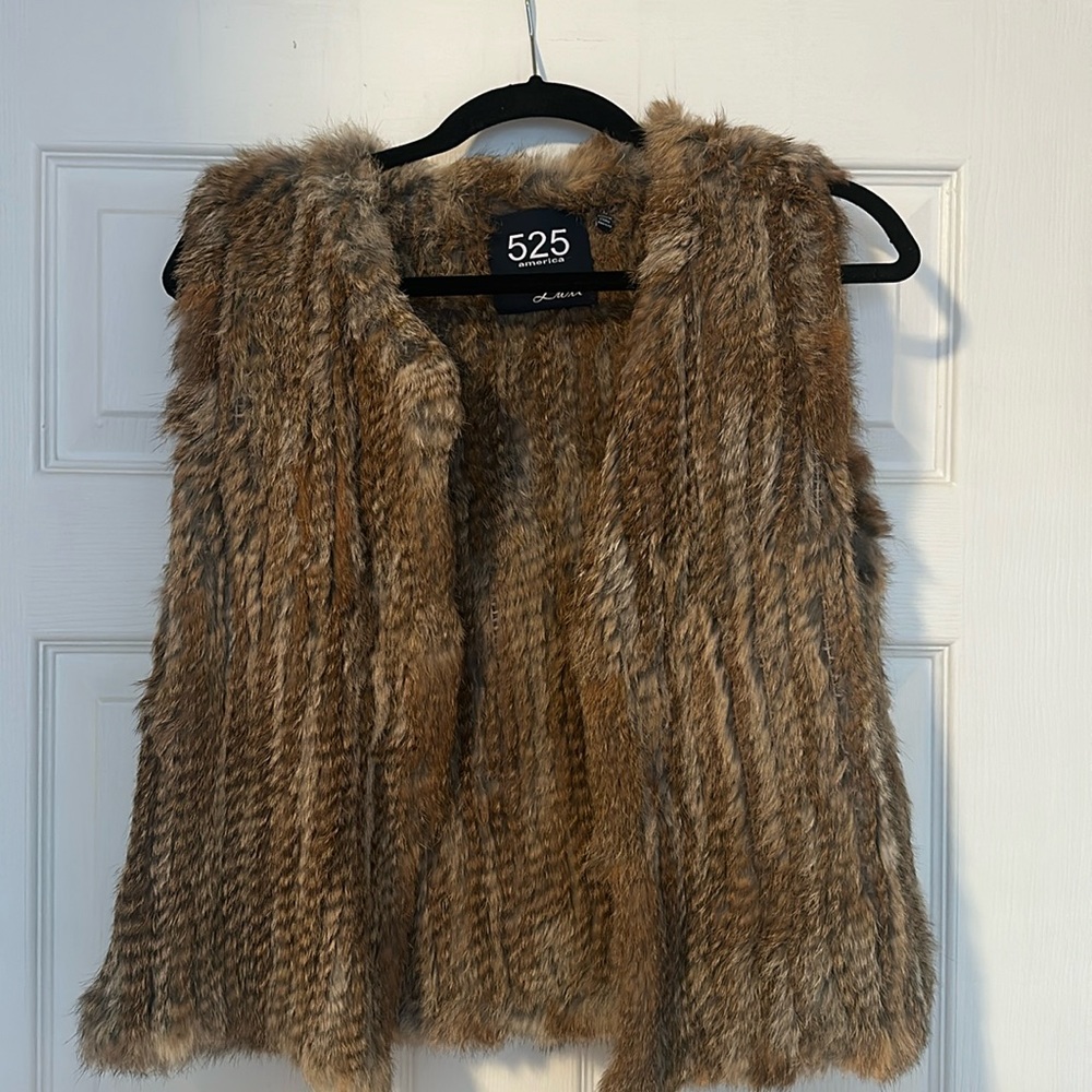 525 America rabbit fur vest